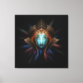 Riddian Queen Fraktal Art Wrapped Canvas Print Leinwanddruck