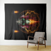 Riddian Queen of Fire Fraktal Art Wandteppich (Beispiel (Horizontal))