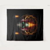 Riddian Queen of Fire Fraktal Art Wandteppich (Vorderseite (Horizontal))