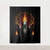 Riddian Queen of Fire Fraktal Art Wandteppich (Vorderseite)