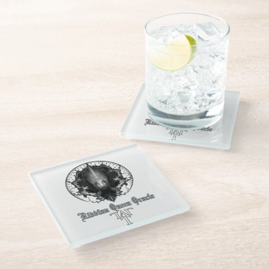 Riddian Queen Oracle GS Glass Untersetzer (Schrägansicht)