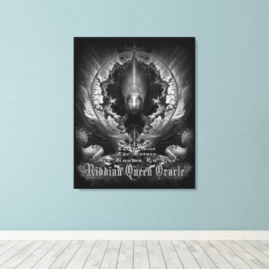 Riddian Queen Oracle GS Wrapped Canvas Leinwanddruck (Insitu (Holzboden))