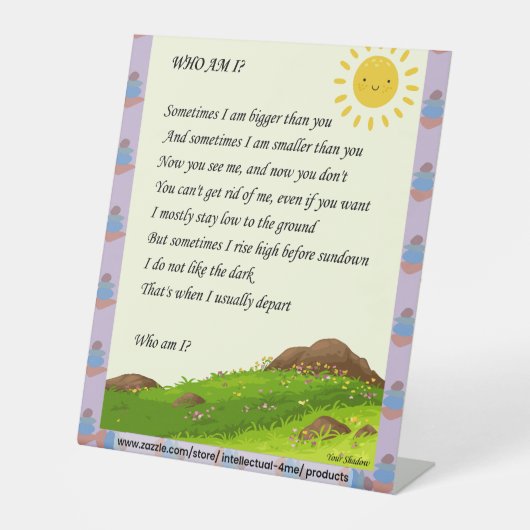 Riddle Art Sockelschild (Vorderseite)