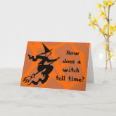 Riddle Halloween Hexe Karte (Gelbe Blume)