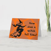 Riddle Halloween Hexe Karte (Vorderseite)