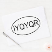 Riddle IYQYQR Euro-Aufkleber Ovaler Aufkleber (Umschlag)