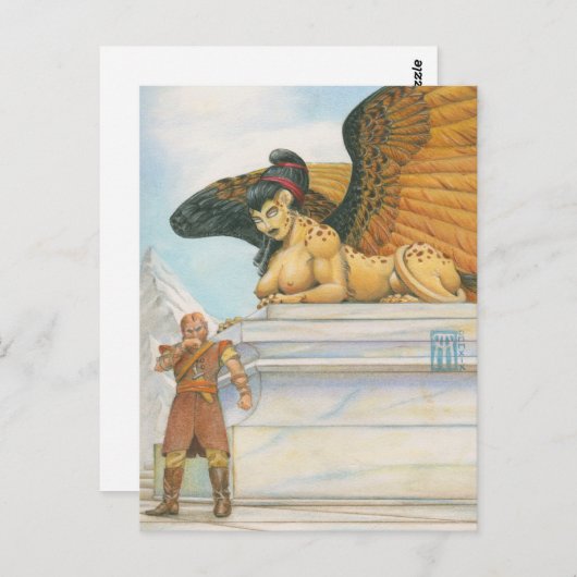 Riddle Sphinx Postkarte (Vorne/Hinten)