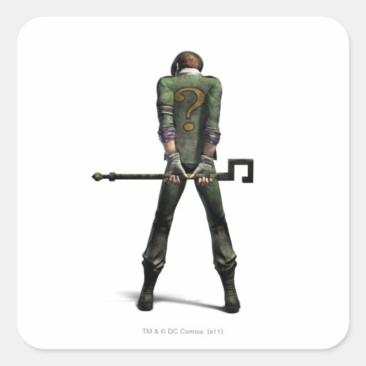 Riddler-Farbe Quadratischer Aufkleber (Vorderseite)