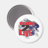 Ride 2 Live BMX-Fahrer Magnet (Vorderseite/Rückseite)