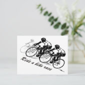 ride a Bike Race Postkarte (Stehend Vorderseite)