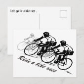 ride a Bike Race Postkarte (Vorne/Hinten)