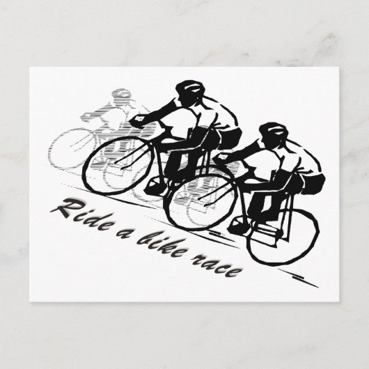 ride a Bike Race Postkarte (Vorderseite)