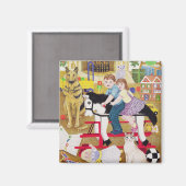 Ride-a-Cock-Horse Magnet (Vorderseite/Rückseite)