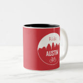 Ride Austin Zweifarbige Tasse (VorderseiteRechts)