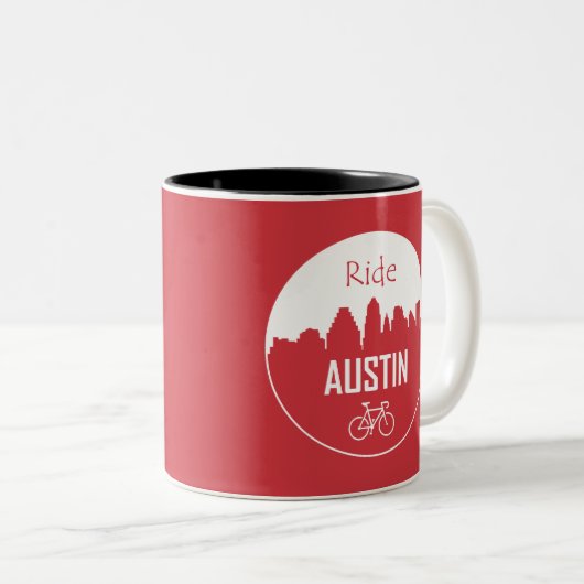 Ride Austin Zweifarbige Tasse (VorderseiteRechts)