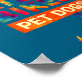 Ride Bikes Pet Dogs Bicycle Cycling Biking Dog Lov Poster (Ecke)