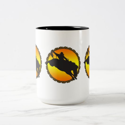 Ride Bronc Zweifarbige Tasse (Mittel)