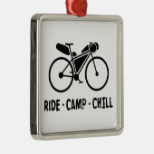 Ride Camp Chill Bikepacking Ornament Aus Metall (Rechts)