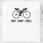 Ride Camp Chill Bikepacking Rechteckiger Aufkleber (Tasche)