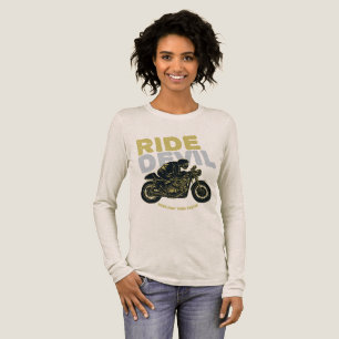 Ride Devil Motorrad Graphic Long Sleeve T - Shirt
