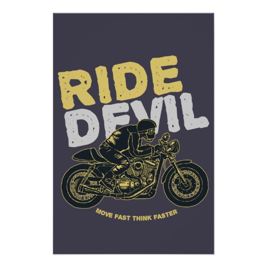 🔥 Ride Devil: Schnell bewegen, schneller denken!  Fotodruck (Vorne)