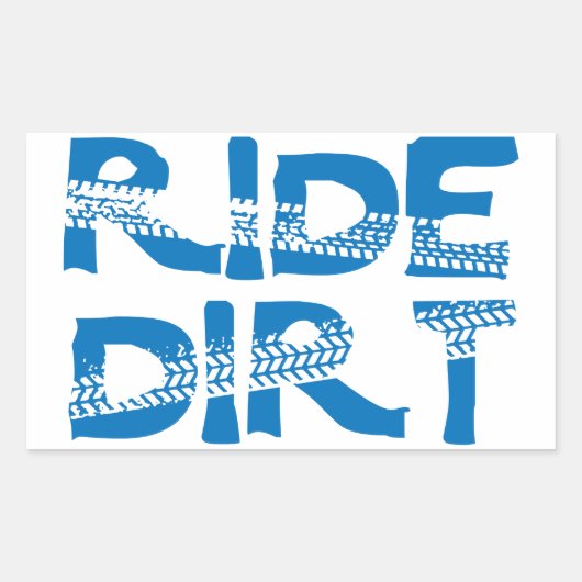 Ride Dirt Rechteckiger Aufkleber (Vorderseite)