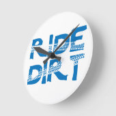 Ride Dirt Runde Wanduhr (Winkel)