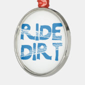 Ride Dirt Silbernes Ornament (Links)