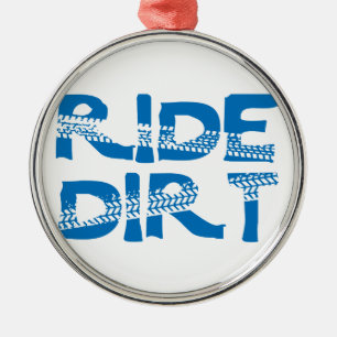 Ride Dirt Silbernes Ornament