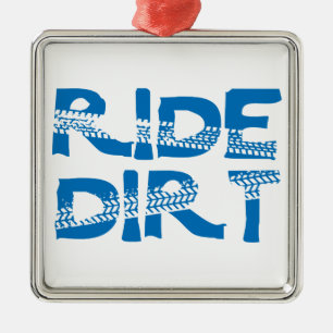 Ride Dirt Silbernes Ornament