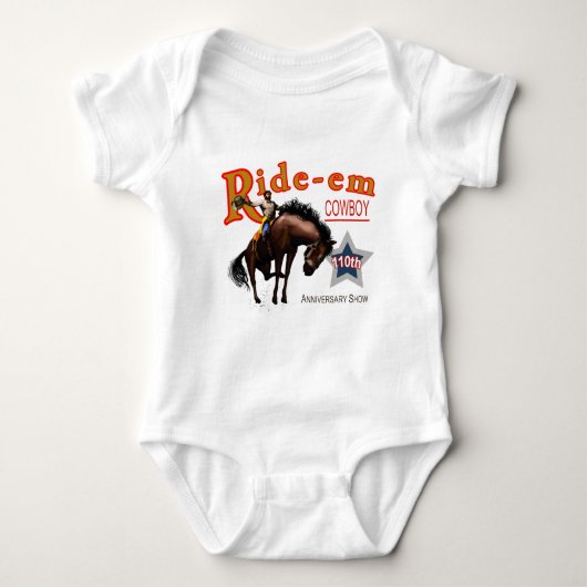 Ride-em Cowboy! Baby Strampler (Vorderseite)