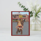 Ride em cowgirl postkarte (Stehend Vorderseite)