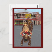 Ride em cowgirl postkarte (Vorne/Hinten)