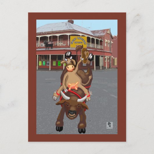 Ride em cowgirl postkarte (Vorderseite)