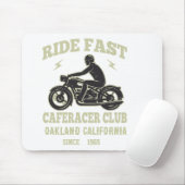 Ride Fast Cafe Racer Club Custom Mousepad (Mit Mouse)