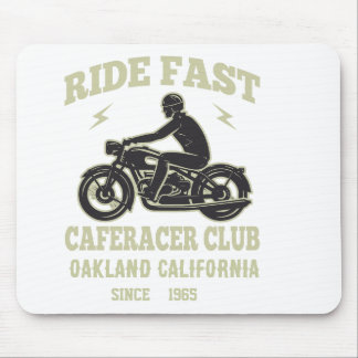 Ride Fast Cafe Racer Club Custom Mousepad