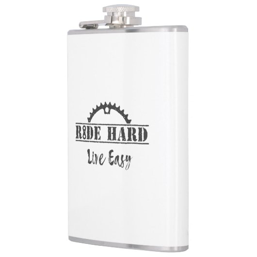 Ride Hard Live Easy Cycling Flachmann (Links)