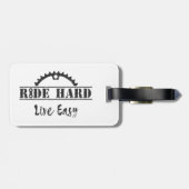 Ride Hard Live Easy Cycling Gepäckanhänger (Rückseite horizontal)
