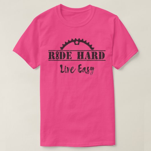 Ride Hard Live Easy Cycling T-Shirt (Design vorne)