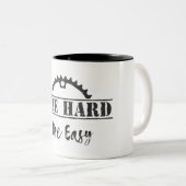 Ride Hard Live Easy Cycling Zweifarbige Tasse (VorderseiteRechts)