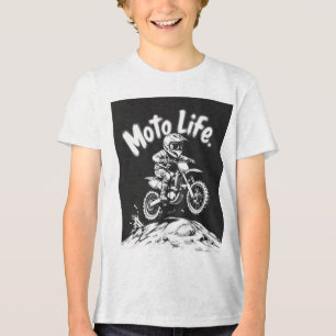 Ride Hard, Live Free: Moto Life Motocross T - Shir Tri-Blend Shirt