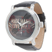 ride hard live wild armbanduhr (Schrägansicht)