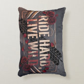 ride hard live wild dekokissen (Vorderseite(Vertikal))