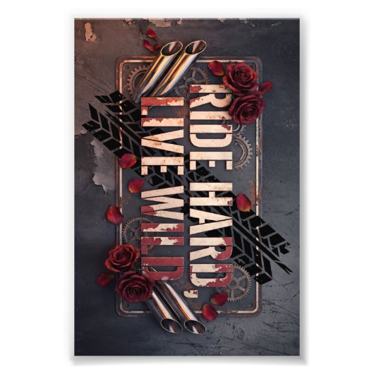 ride hard live wild fotodruck (Vorne)