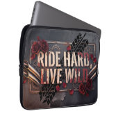 ride hard live wild laptopschutzhülle (Vorne Rechts)