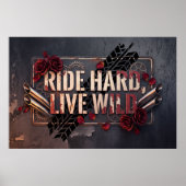 ride hard,live wild poster (Vorne)