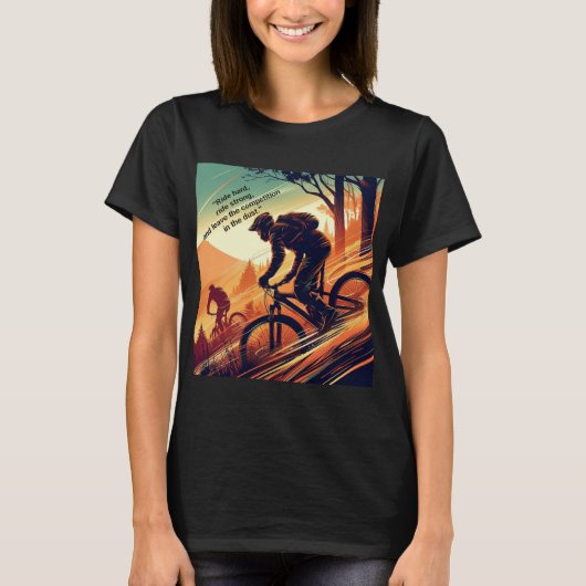 Ride Hard Ride Starker Verlass-Wettbewerb in Dust T-Shirt (Vorderseite)