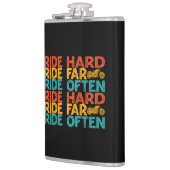 Ride-harte Fahrt Far Ride Oft Motorradfahrer Flachmann (Links)