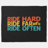 Ride-harte Fahrt Far Ride Oft Motorradfahrer Fleecedecke (Vorderseite (Horizontal))