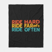 Ride-harte Fahrt Far Ride Oft Motorradfahrer Fleecedecke (Vorderseite)